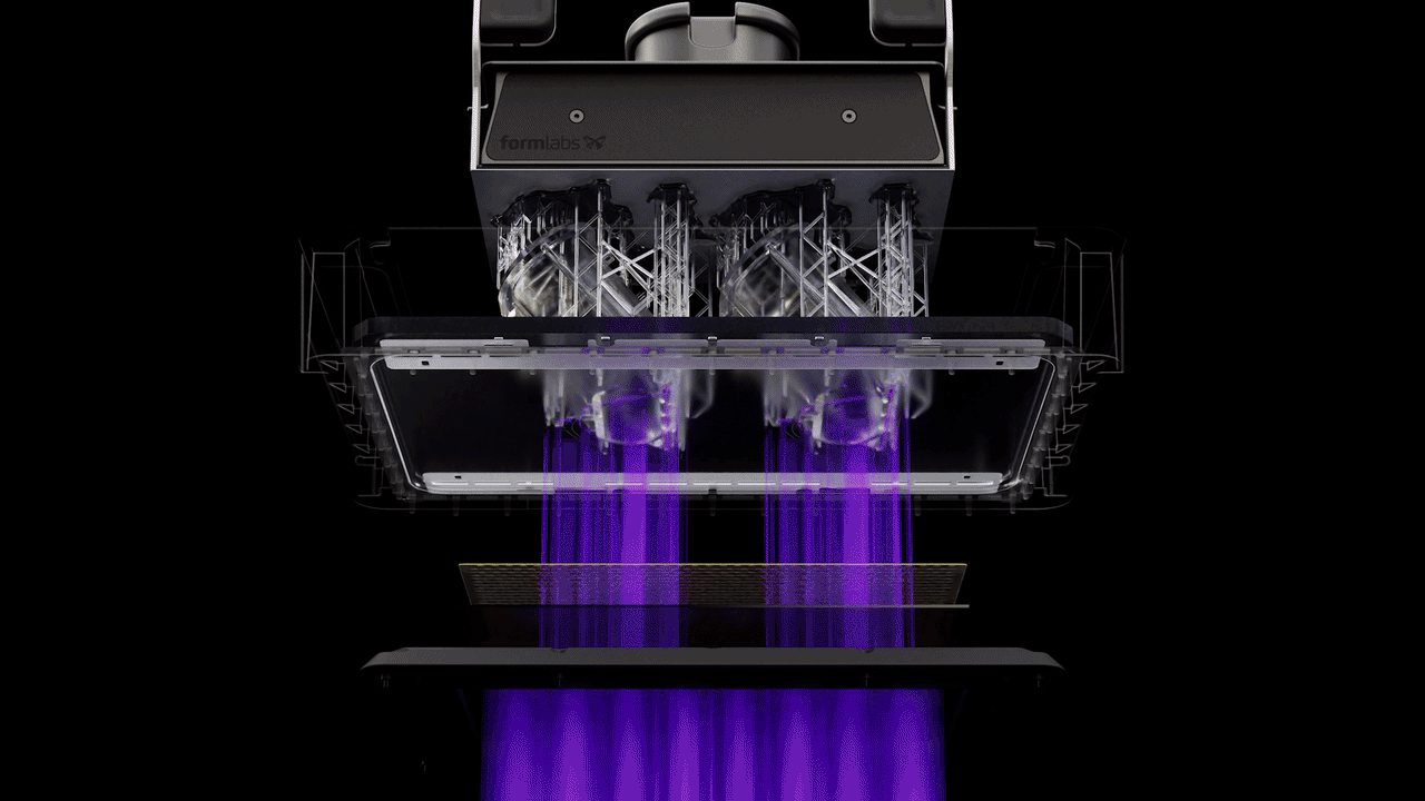 A Demonstration of the Formlabs LPU Masking Light During a Print